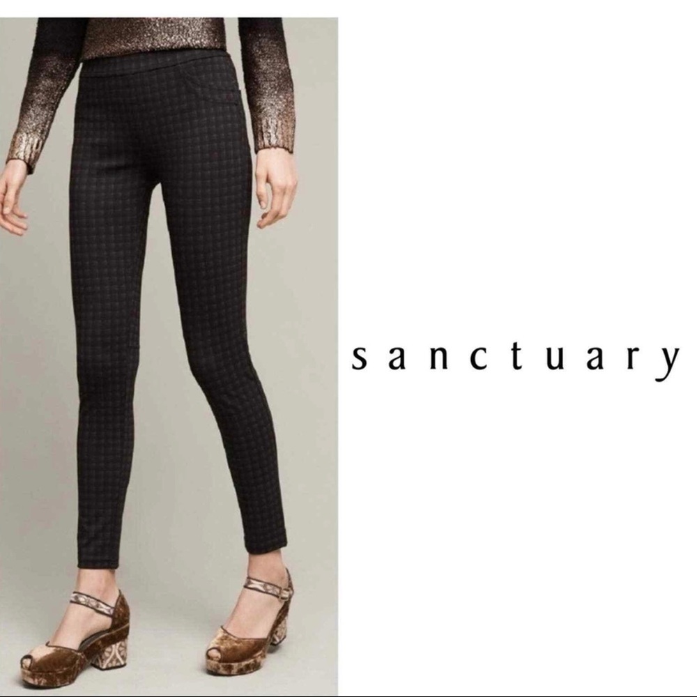 Sanctuary checkered jegging. NWOT